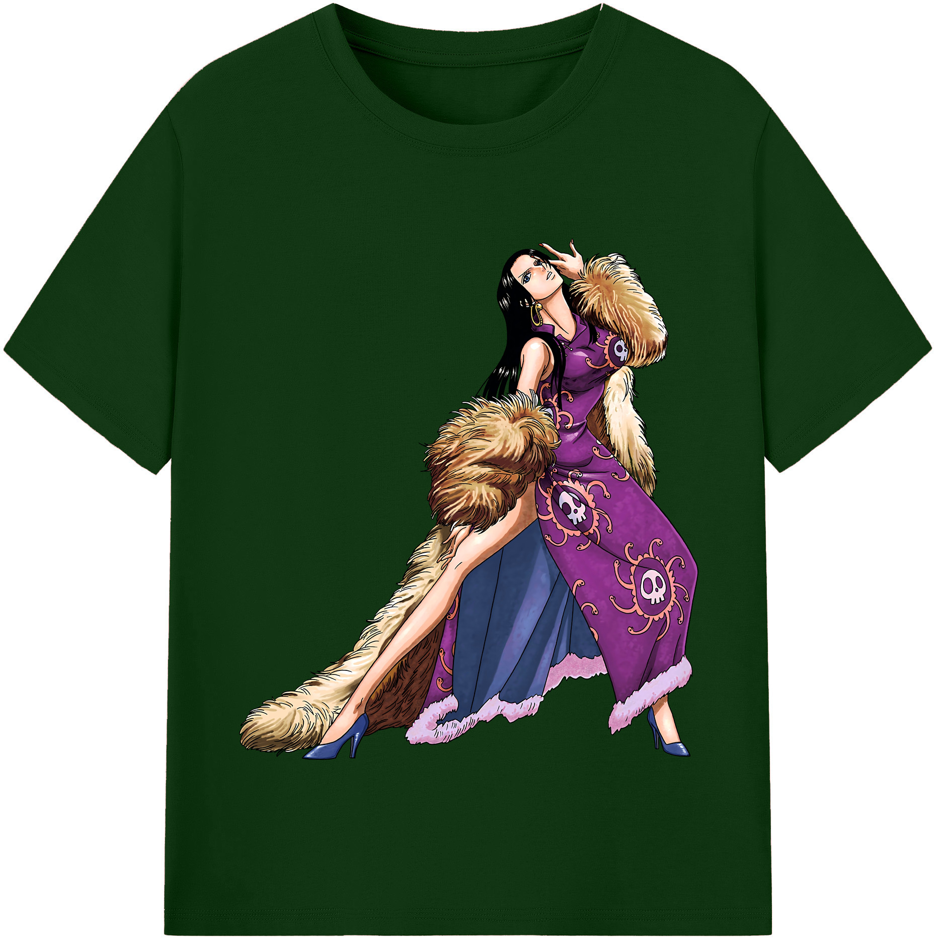 ワンピース ボア・ハンコック ONE PIECE Boa·Hancock 綿100％半袖Tシャツ（フロントプリント）